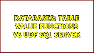 Celebrity Databases: Table value functions vs UDF SQL Server (2 Solutions!!) Net Worth