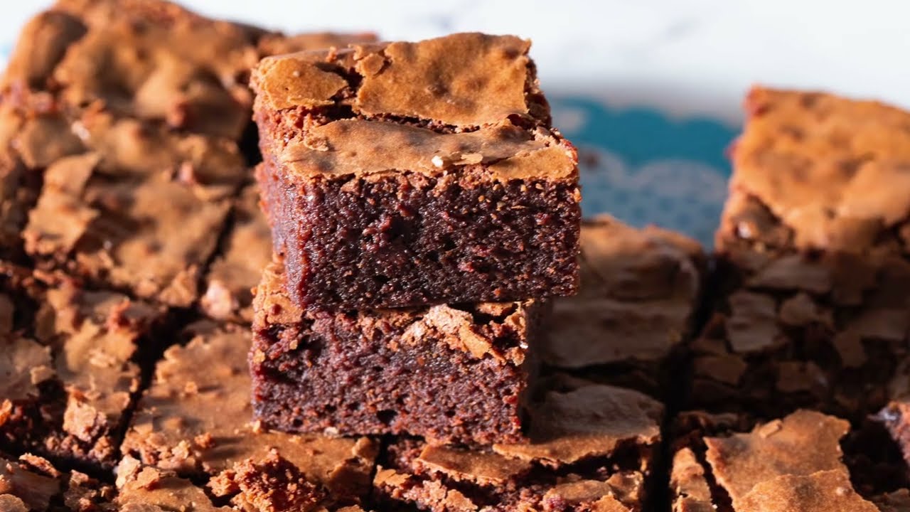 BEST EVER Chocolate Brownies with a Top Crust - Veena Azmanov Kitchen