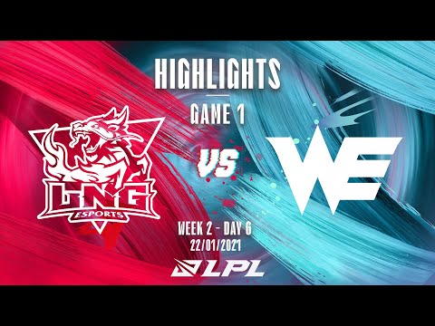 [Highlights] LNG vs. WE - Game 1 | Tuần 2 Ngày 6 | LPL Mùa Xuân 2022