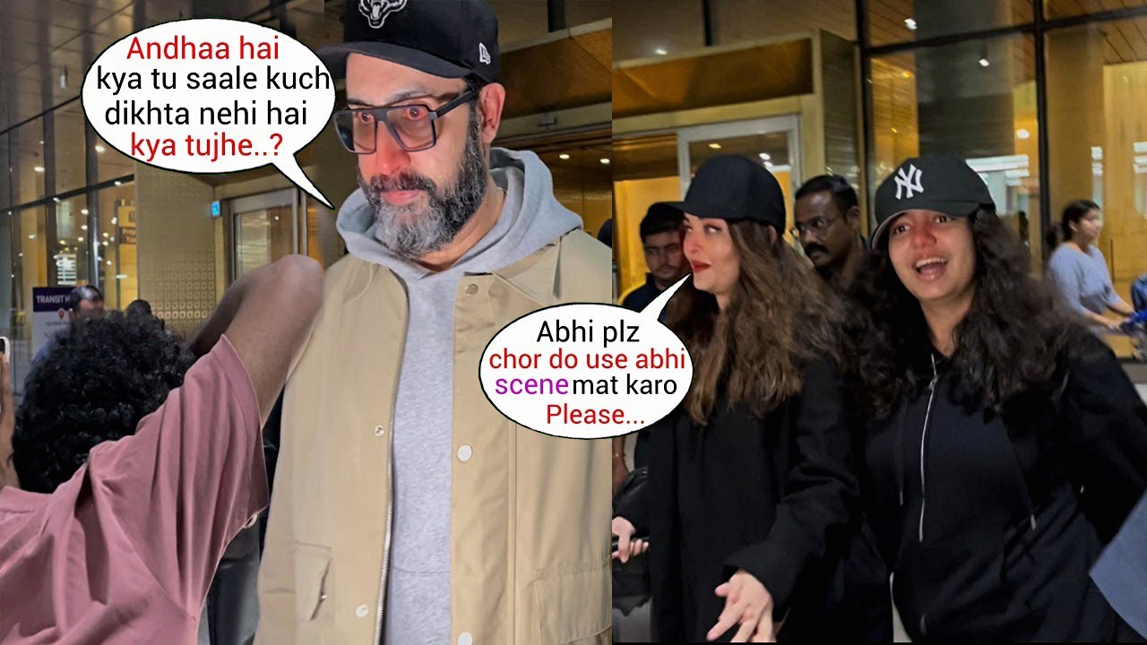 Abhisekh Bachchan's Angry Reaction Slang A Paparazzi Pushed him for Aishwarya Rai and Aaradhya