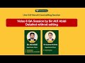 Video 6 QA Session by Sir Atif Abidi All questions without editing