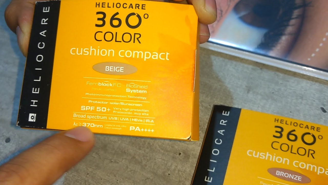Review HELIOCARE 360° COLOR CUSHION COMPACT BEIGE y BRONZE ☀️ de CANTABRIA  LABS ✨ DERMALOVERS 😍 - YouTube