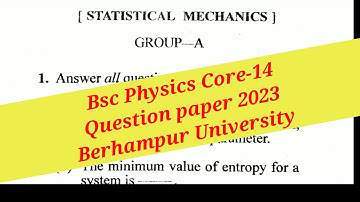 Bsc Physics Core-14 Q Paper 2023 Berhampur University Majhi Tutorial