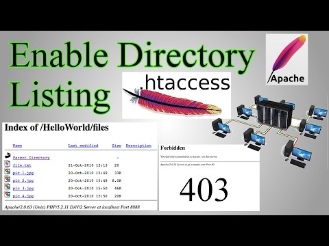 Web Server: Enable Directory Listing / Directory Browsing with .htaccess & create files with no name