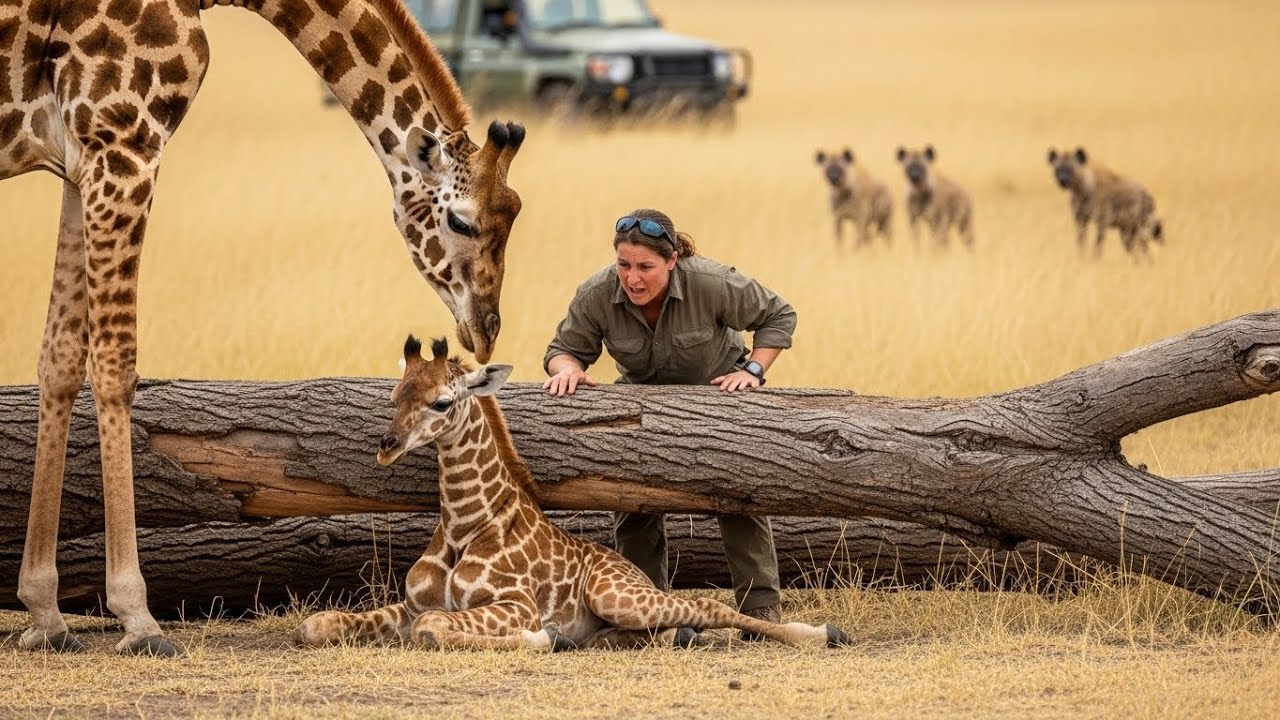 Hyenas Were Seconds Away… Then This Safari Hero Saved a Baby Giraffe