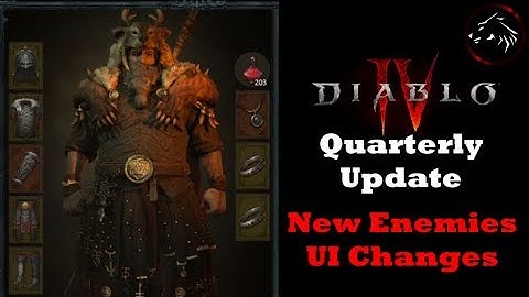 Diablo 4 Quarterly Update - New Enemies, UI Changes, PC Controller Support