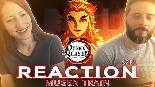 Couple First Time Watching Demon Slayer | Season 2 Mugen Train Arc Episode 1