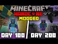 I SURVIVED 200 DAYS IN HARDCORE MODDED MINECRAFT...