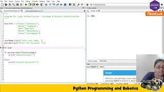 Python & Robotics : Example Program for Key Validation in Dictionary