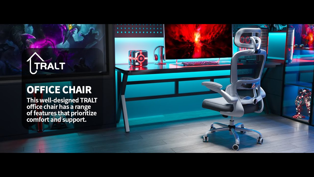 TRALT Office Chair Ergonomic Desk Chair, 330 LBS Home Mesh Office Desk ...
