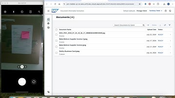 SAP Build Code & SAP Document Information Extraction Scan 2 Input PoC
