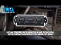 How to Replace Heater  AC Control 1999-2006 Chevrolet Silverado 1500