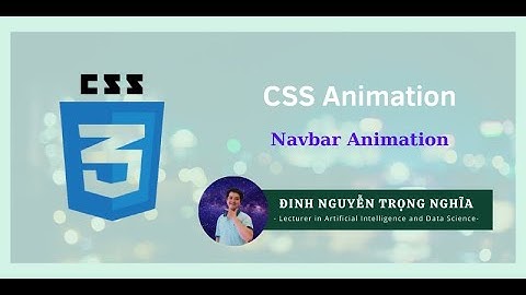 CSS Animation: Navbar animation