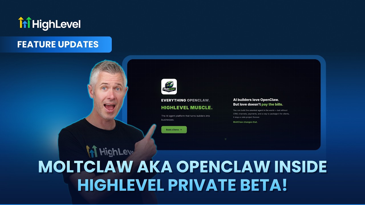MoltClaw, также известный как OpenClaw, находится в закрытом бета-тестировании HighLevel!