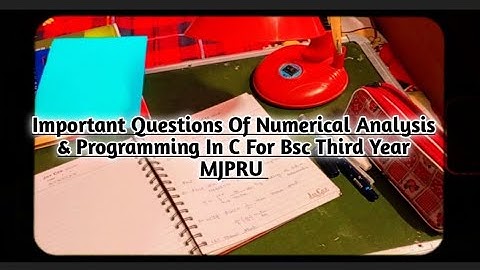Finally! Important Questions Of Numerical Analysis For Bsc Third Year MJPRU| Math
