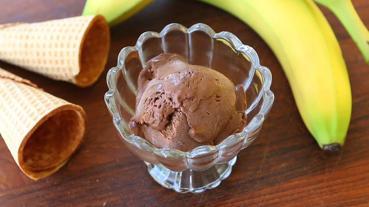 Dairy free 3 ingredients chocolate ice cream recipe | BuonaPappa