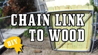 Fence Gate / Chain Link to Wood This is the chain link gate I upgraded into a wood gate. I