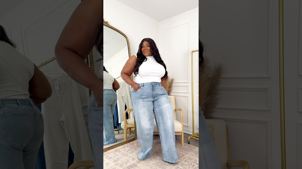 Лучшие джинсы больших размеров на Amazon | Джинсы 36 размера Wide Leg с Amazon #plussizefashion #...
