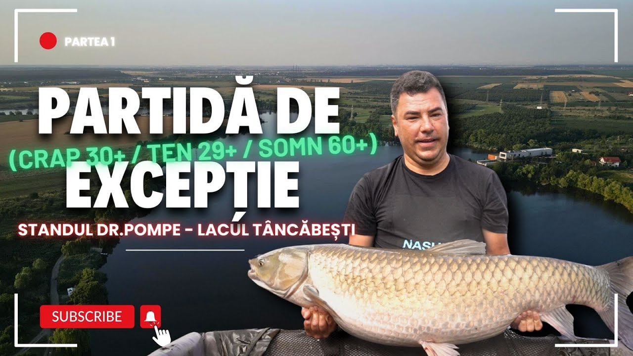 Partidă de Excepție pe Standul Dr.Pompe - Lacul Tâncăbești (Crap 30+ / Ten 29+ / Somn 60+) Partea I