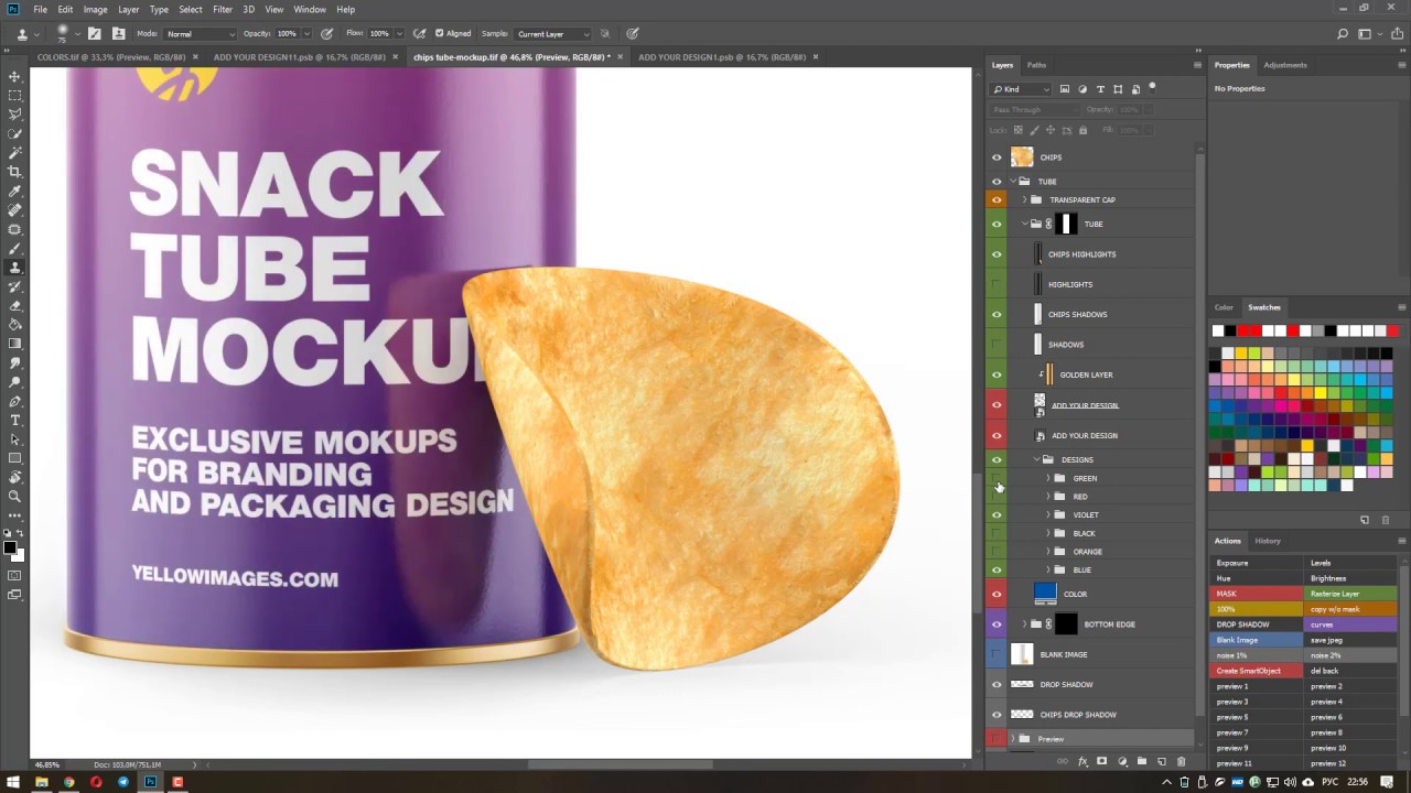 Download Paper Snack Tube W Chips Transparent Cap Mockup In Tube Mockups On Yellow Images Object Mockups Yellowimages Mockups