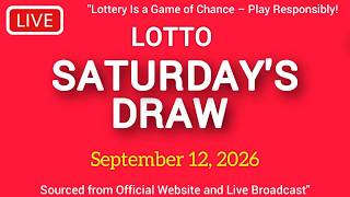 Full The National Lottery Lotto Draw Live results from Saturday 12 Sep 2026 | tonight lotto Update