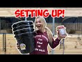 SETTING UP THE HORSE STALLS! | BUILDING MY DREAM HORSE BARN PART 16!