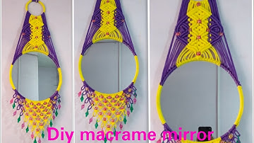 How to make macrame mirror wall hanging simple design.