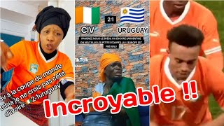 Côte d'Ivoire 🇨🇮 2 - 1 Uruguay🇺🇾 réaction des supporteurs ivoiriens après match