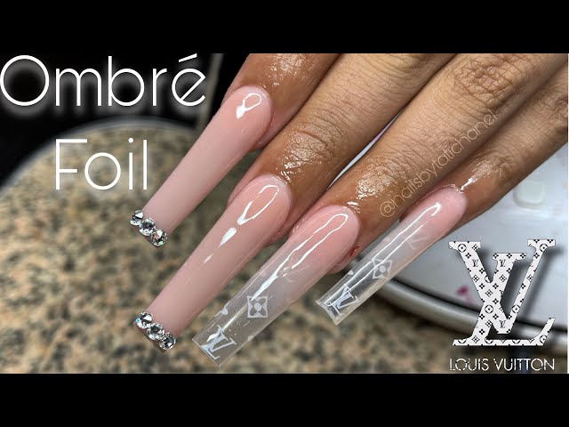 HOW TO OMBRE TRANSFER FOILS  BEGINNER NAIL TUTORIAL 