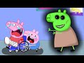 Scary zombie mommy pig visits peppa pig house  peppa pig funny animation