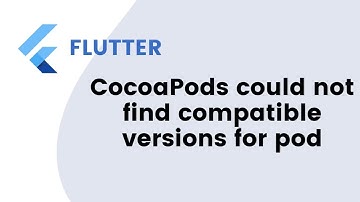 FIXED:CocoaPods could not find compatible versions for pod