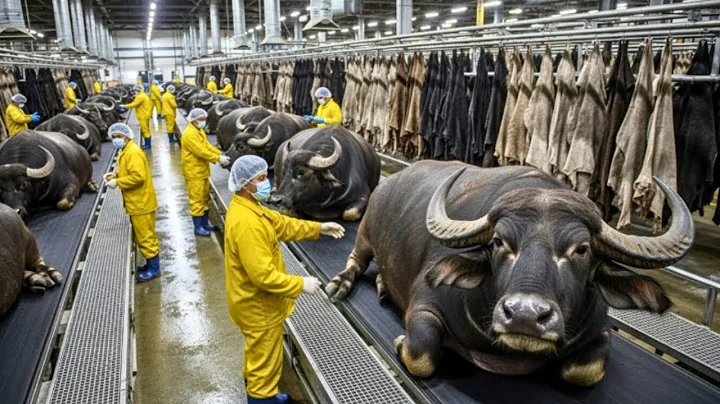 Inside the Buffalo-Leather Factory: From Farm to Heavy-Duty Luxury Goods | Full Process