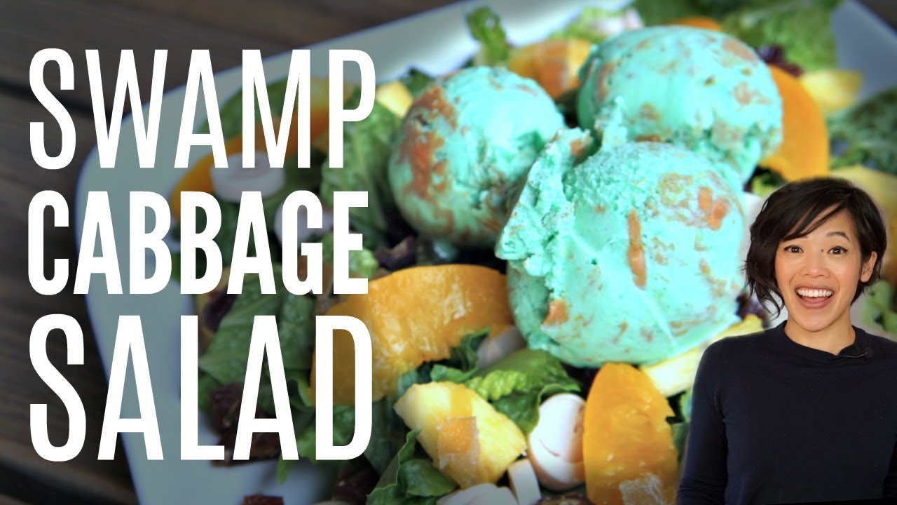 SWAMP CABBAGE SALAD -- peanut butter ice cream, hearts of palm & lettuce Retro Recipe | emmymade