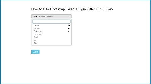 How to Use Bootstrap Select Plugin with Ajax Jquery PHP