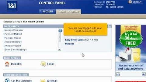 Creating private nameservers @ 1and1