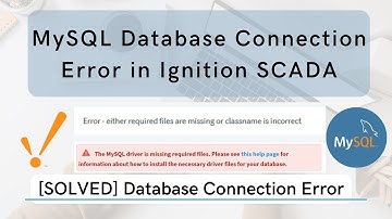 [SOLVED] MySQL Error - either required files are missing or classname is incorrect | Ignition |