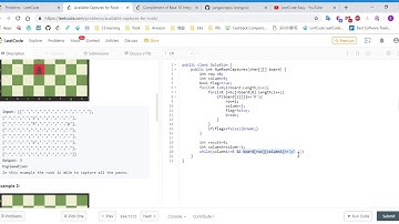 (C#)LeetCode 999  Available Captures for Rook