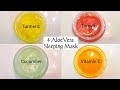 4 Overnight AloeVera Mask for Clear & Glowing Skin -Turmeric, Tomato, Cucumber & Vitamin C Face Mask