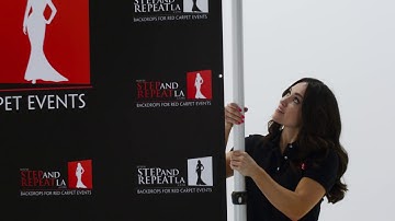 Setting up a Backdrop on a Pipe and Base Stand
