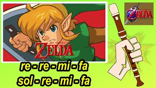 Video thumbnail of "ZELDA 🔰 FLAUTA  dulce | Ocarina of time | Sorprende a tus amigos 😊 (NOTAS)"