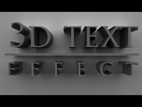 3d text photoshop
