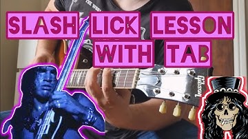 Slash Style Lick/ Exercise lesson with TAB