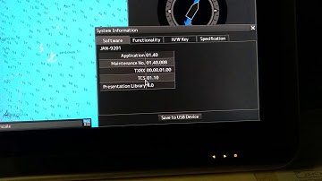 How to check Software information on JRC HAN 9201 ECDIS