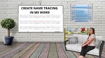 How to Create Name Tracing Worksheet for our Preschoolers in MS Word with blue and red lines