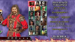 MK: Deadly Alliance Character Select Screen Remastered.