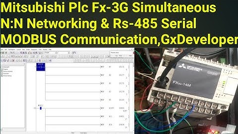 Mitsubishi Plc Fx-3G Simultaneous N:N Networking & Rs-485 Serial MODBUS Communication, Gx Developer