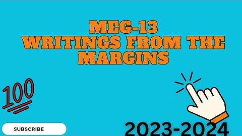 MEG -13 SOLVED ASSIGNMENTS 2023-24 ignou ma english solved assignment 2023-24