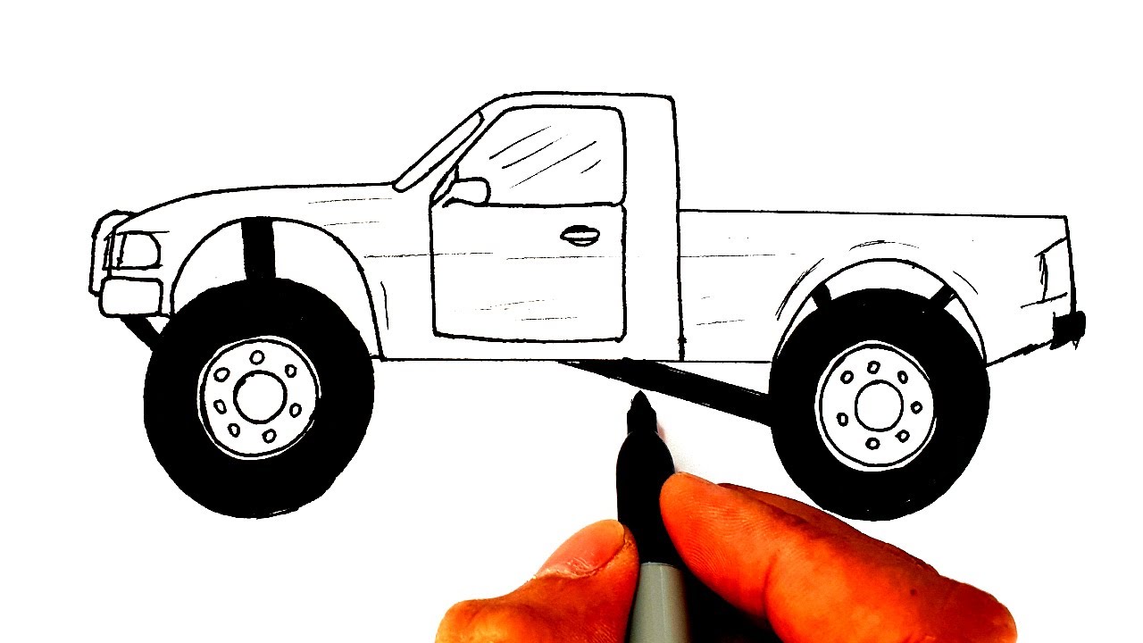 HOW TO DRAW AN ARCHED TRUCK STEP BY STEP - FOR BEGINNERS 