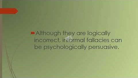 Introduction to Fallacies Video Lecture