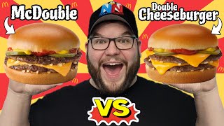 McDonald's Double Cheeseburger vs McDouble! Is Extra Cheese Worth It?